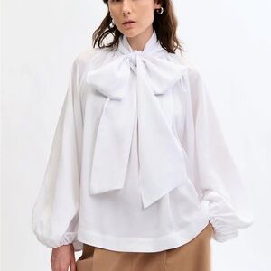 Eliza Faulkner Bowie Blouse White
